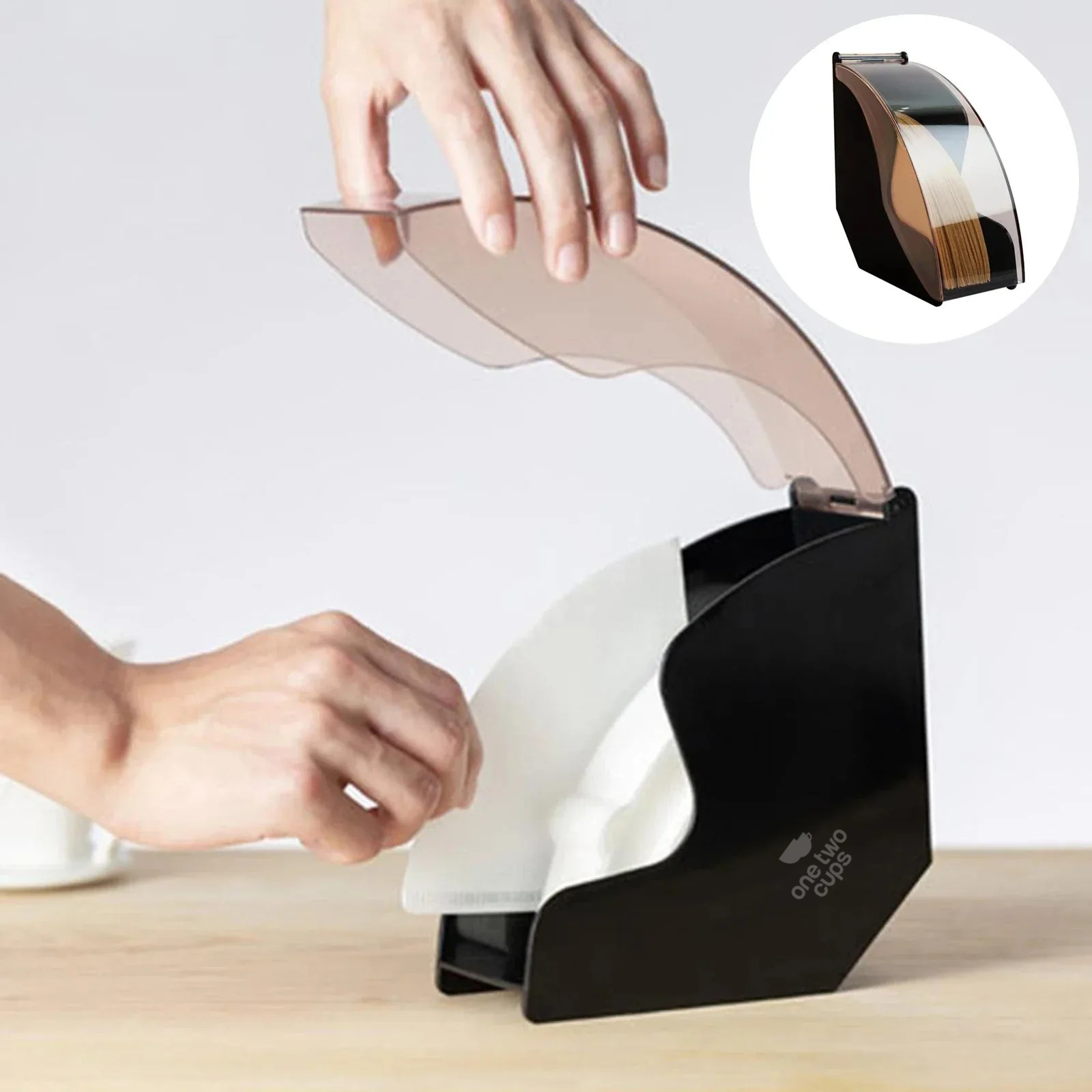 Gambar produk One Two Cups Tempat Filter Kertas Kopi Paper Coffee Holder Acrylic - ZJ020 - 1