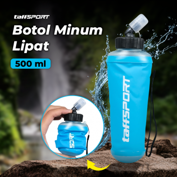 Gambar produk TaffSPORT Botol Minum Soft Flask Foldable Sport Water TPU 500ml - TFB-50