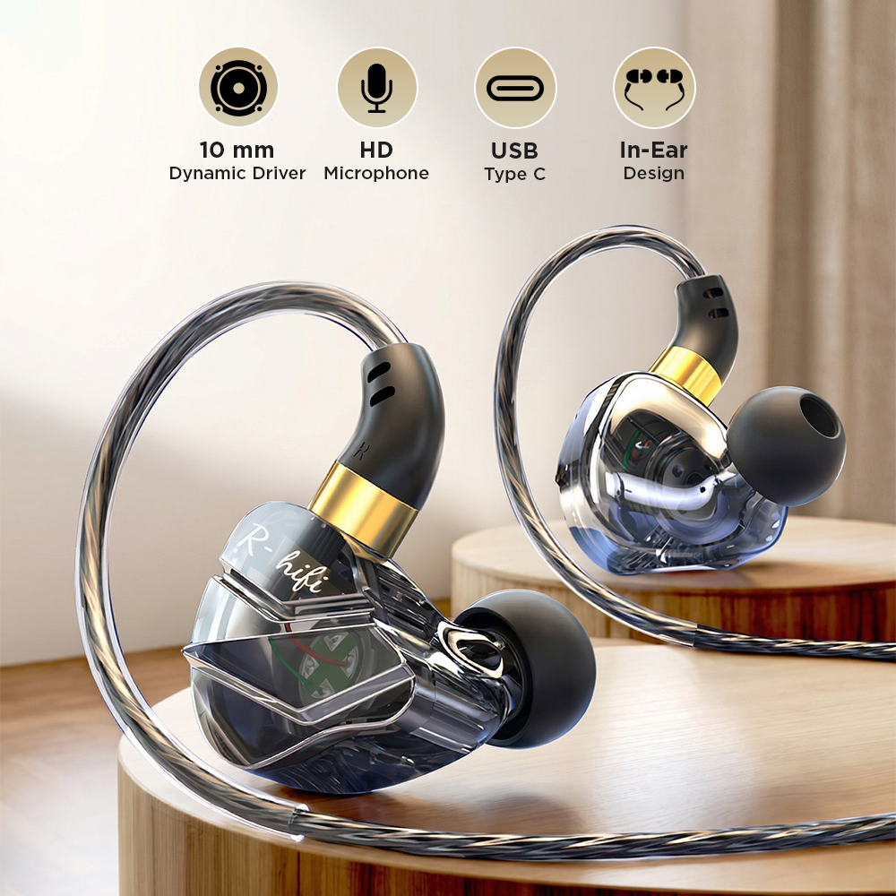 WKZ Earphone In-Ear Subwoofer Gaming Computer Sports with Mic USB Type C - S16 Gambar produk WKZ Earphone In-Ear Subwoofer Gaming Computer Sports with Mic USB Type C - S16 - Utama
