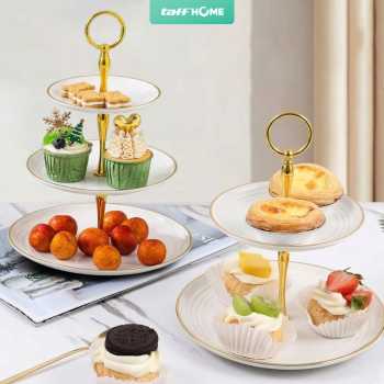 TaffHOME Rak Kue Susun 3 Tingkat Detachable Plate Cake Stand Display - YGN-3