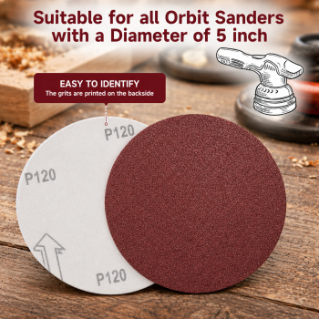 VITITE Kertas Amplas Bulat Sandpaper Orbital Sander 12.5cm 100 PCS