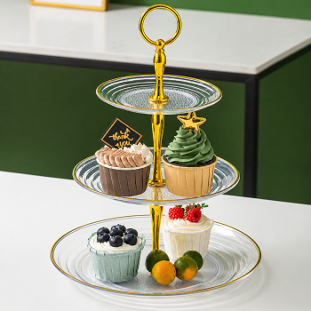 TaffHOME Rak Kue Susun 3 Tingkat Detachable Plate Cake Stand Display - YGN-3