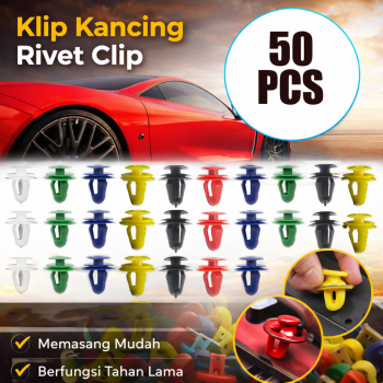 OTOHEROES Klip Kancing Panel Pintu Mobil Baut Rivet Clip 50 PCS - A0