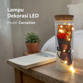 AINYROS Lampu Bunga Dekorasi LED Eternal Flower Dome Glass Cover - AN2185