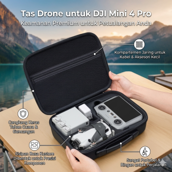 TaffGUARD Tas Drone Hard Shell Protective Storage Bag DJI Mini 4 Pro - XJI31