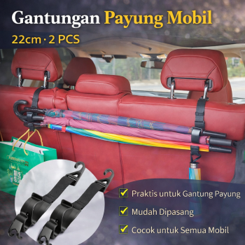 CHIZ Gantungan Payung Car Trunk Umbrella Hook Holder 22cm 2 PCS - INU29