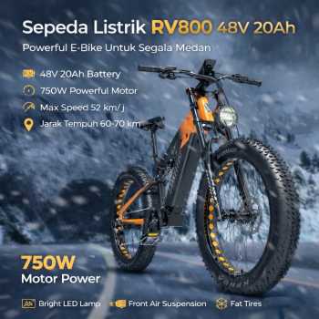 Lankeleisi Sepeda Listrik Fat E-Bike Tire 26x4 Inch 48V 20Ah - RV800 Plus