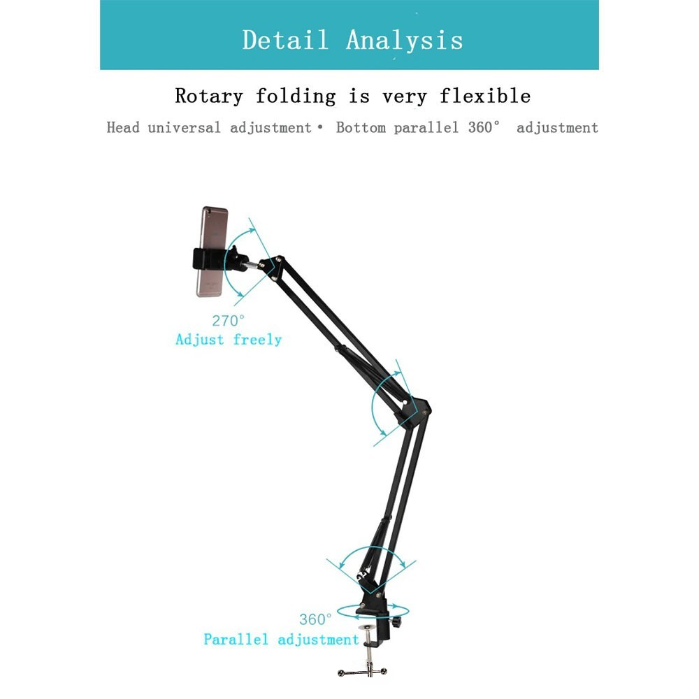 TaffSTUDIO Smartphone Holder Suspension Boom Scissor Arm Stand - NB-35 Gambar produk TaffSTUDIO Smartphone Holder Suspension Boom Scissor Arm Stand - NB-35 - 3