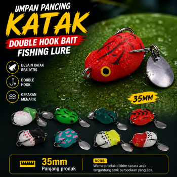 TFISH Umpan Pancing Katak Double Hook Bait Fishing Lure 35mm - SE46