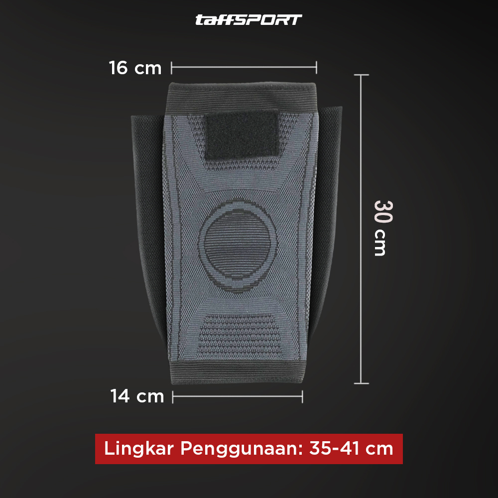 Gambar produk TaffSPORT Pelindung Lutut Knee Support Compression Sport Fitness M - EL06