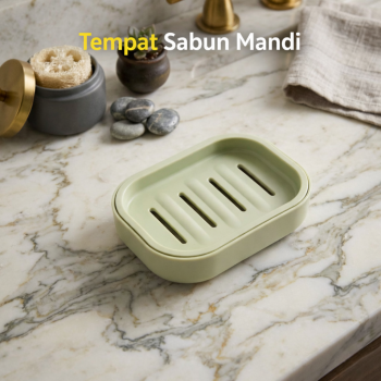 TaffHOME Tempat Sabun Mandi 2 Lapis Container Soap Drain Box - BIZ002