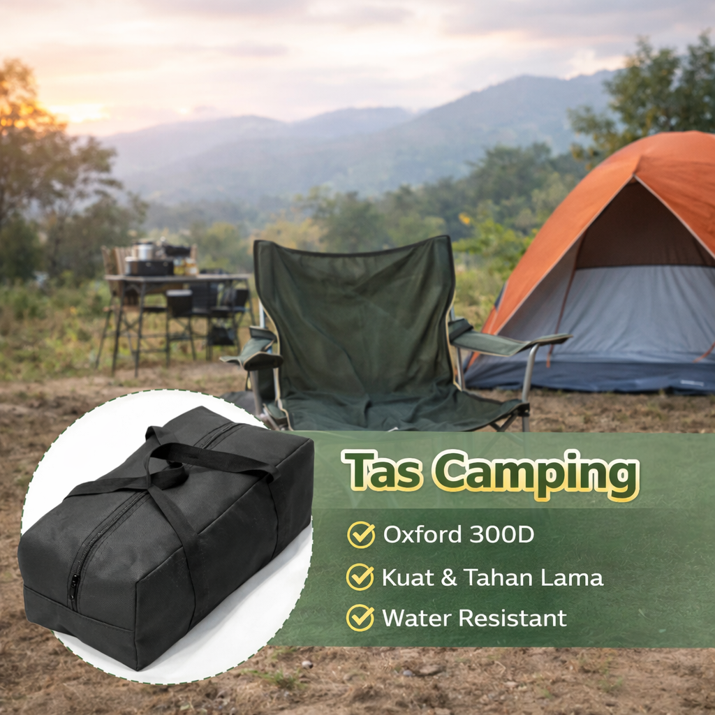Olimal Tas Camping Tenda Outdoor Waterproof 300D Oxford Storage Bag - OM-30 Gambar produk Olimal Tas Camping Tenda Outdoor Waterproof 300D Oxford Storage Bag - OM-30