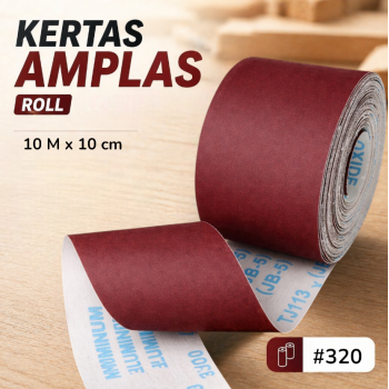 VITITE Kertas Amplas Roll Woodworking Sandpaper Emery Cloth 10Mx10cm - TJ113
