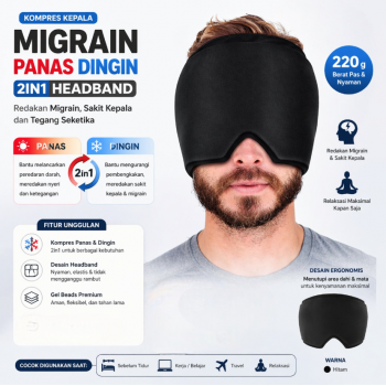 RMS Kompres Kepala Migrain Panas Dingin 2in1 Gel Ice Headband 220g - RS033