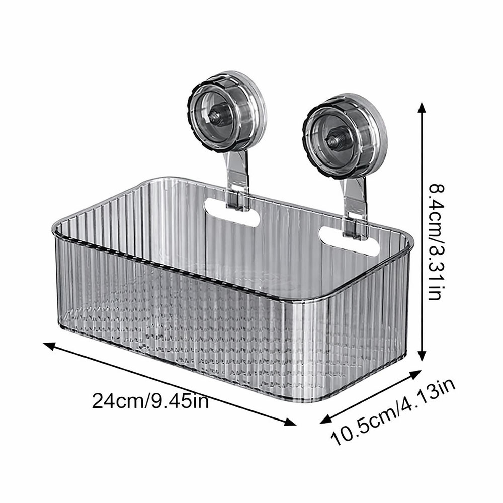 KITPIPI Rak Gantung Kamar Mandi Organizer Storage Rack Suction Cup - 10P Gambar produk KITPIPI Rak Gantung Kamar Mandi Organizer Storage Rack Suction Cup - 10P