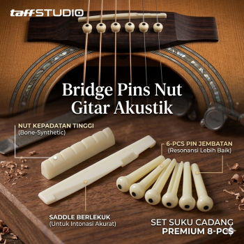 Gambar produk TaffSTUDIO Bridge Pins Saddle Senar Nut Gitar Akustik - A009