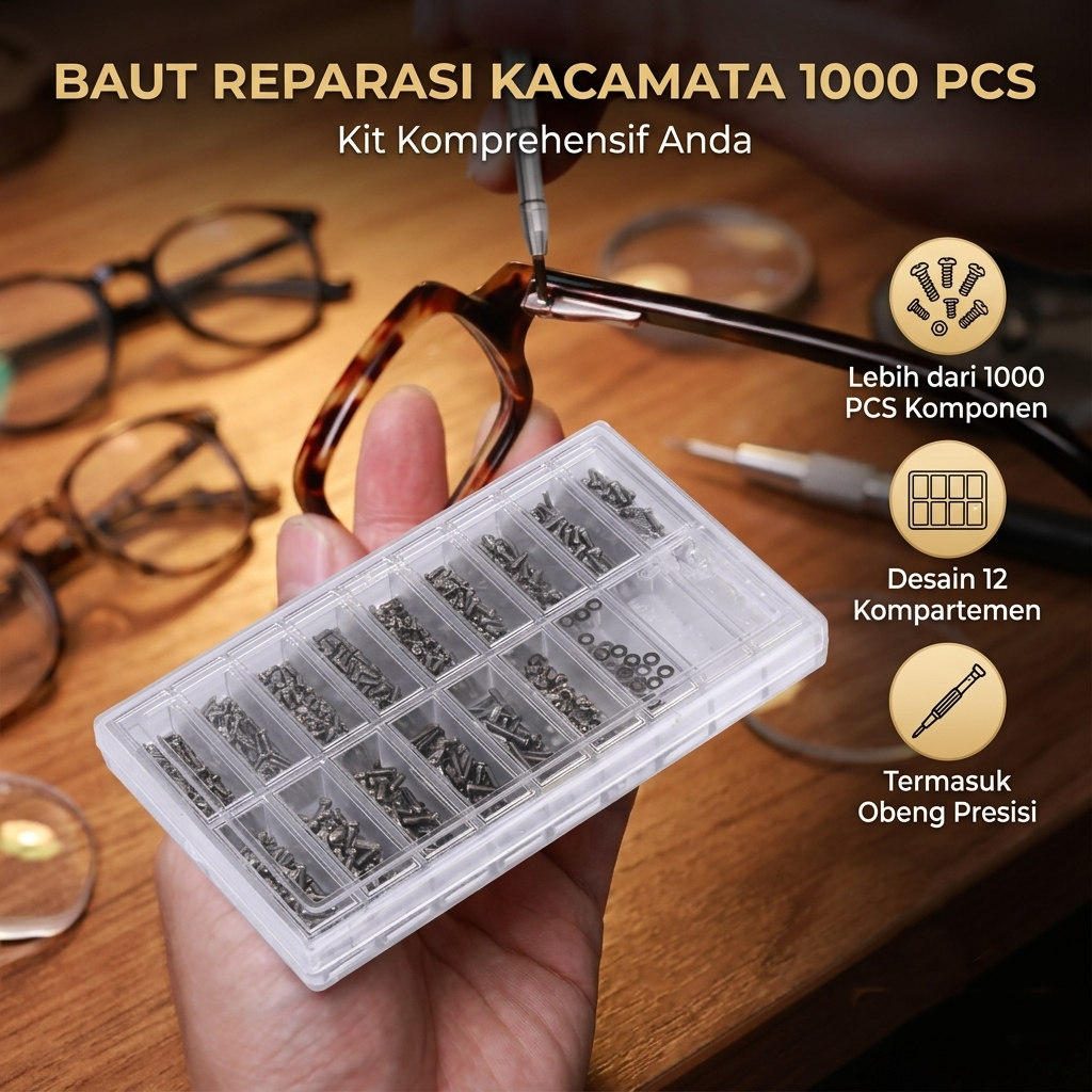 ACEVIVI Baut Reparasi Kacamata Sunglasses Repair Nuts 1000 PCS - A3 Gambar produk ACEVIVI Baut Reparasi Kacamata Sunglasses Repair Nuts 1000 PCS - A3 - Utama