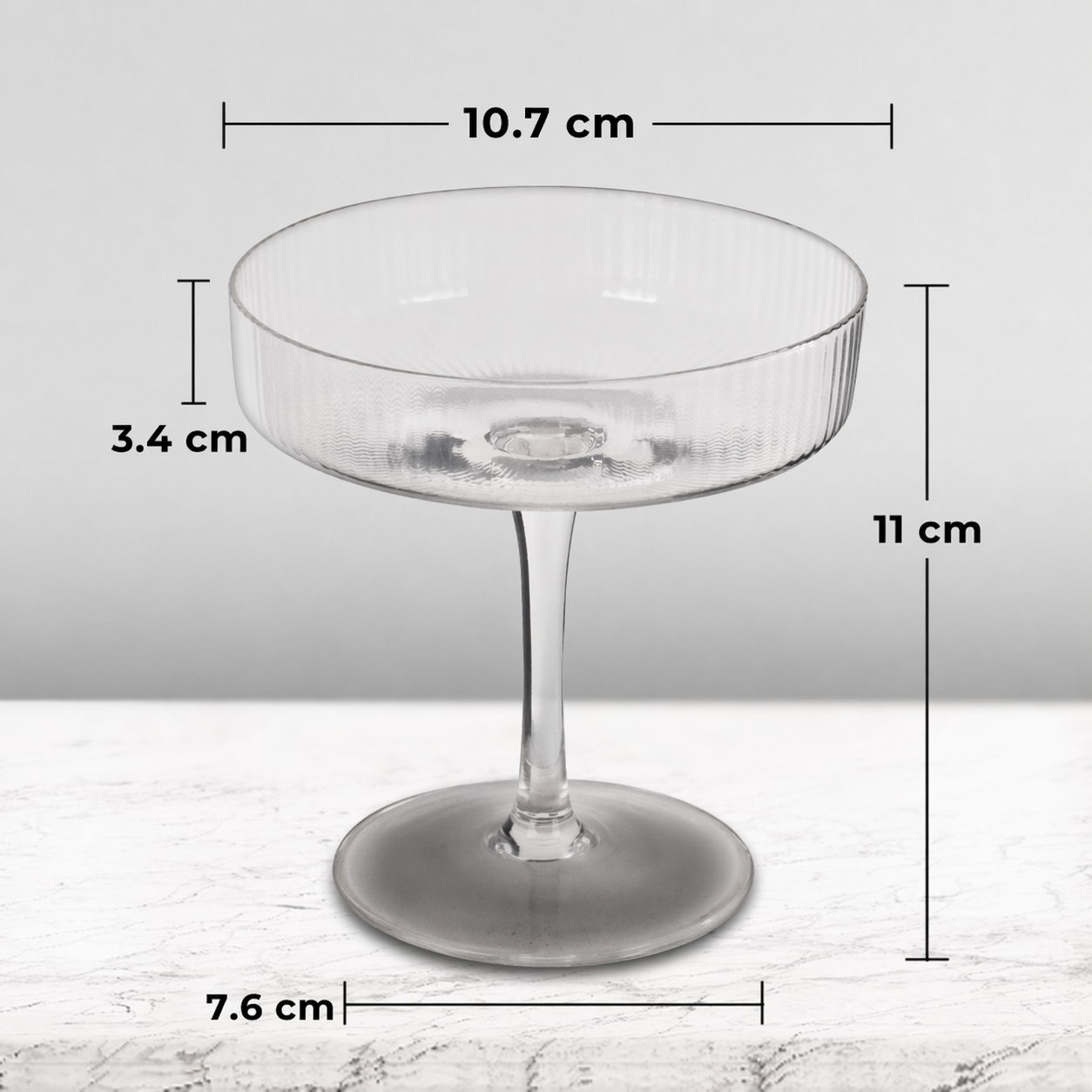One Two Cups Gelas Kaca Aesthetic Pudding Es Krim Stripe Dessert Glass 260ml - L005 Gambar produk One Two Cups Gelas Kaca Aesthetic Pudding Es Krim Stripe Dessert Glass 260ml - L005 - 6