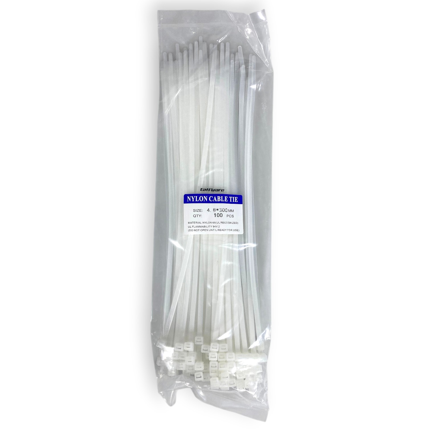 Taffware Kabel Ties Cable Nylon Multifunction 100 PCS 4.8x300mm - YQ835 Gambar produk Taffware Kabel Ties Cable Nylon Multifunction 100 PCS 4.8x300mm - YQ835 - Kemasan
