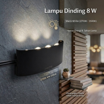 TaffLED Lampu Dinding Hias Outdoor Aluminium 8W 8 LED Warm White - RL-B15