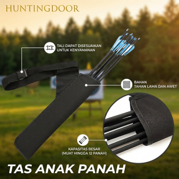 Huntingdoor Tas Anak Panah Archery Hip Waist Arrow Quiver Oxford - HD3