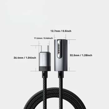 Gambar produk ESSAGER Kabel Data Type C to Magsafe 3 Magnetic Fast Charging 5A 140W - ES-X69