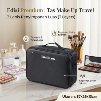 Biutte.co Tas Kosmetik Make Up Travel Organizer Bag 3 Layers - F120