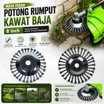 LISM Mata Pisau Potong Rumput Bulat Kawat Baja Weed Brush - LI2