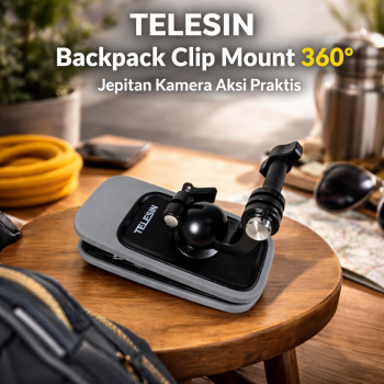 Gambar produk TELESIN Jepitan Kamera Aksi Backpack Clip Mount Action Camera - GP-JFM-002