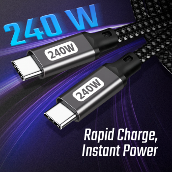 Gambar produk BYTE Kabel Data Type C to Type C Fast Charging PD 240W 1.5M - BY-24