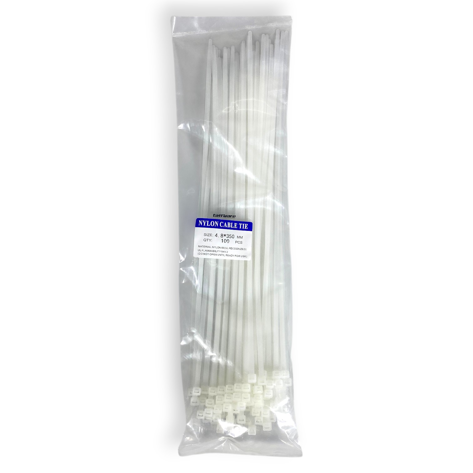 Taffware Kabel Ties Cable Nylon Multifunction 100 PCS 4.8x350mm - YQ835 Gambar produk Taffware Kabel Ties Cable Nylon Multifunction 100 PCS 4.8x350mm - YQ835 - Kemasan