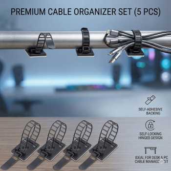 Dtools Kabel Ties Penjepit Kabel Zip Cable Organizer Nylon 5 PCS - CL-2