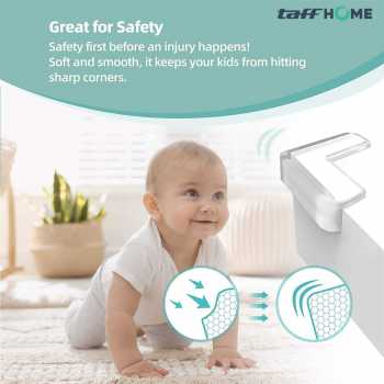 Gambar produk TaffHOME Table Corner Bumper Pengaman Siku Sudut Meja Silicone 10 PCS - FY21