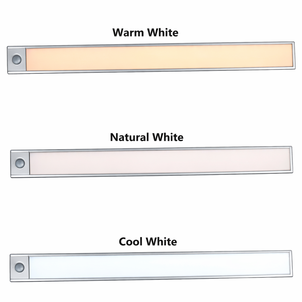 YIJUN Lampu LED Ultra Thin Motion Sensor Cabinet Light 3in1 Color 40cm - L1005 Gambar produk YIJUN Lampu LED Ultra Thin Motion Sensor Cabinet Light 3in1 Color 40cm - L1005