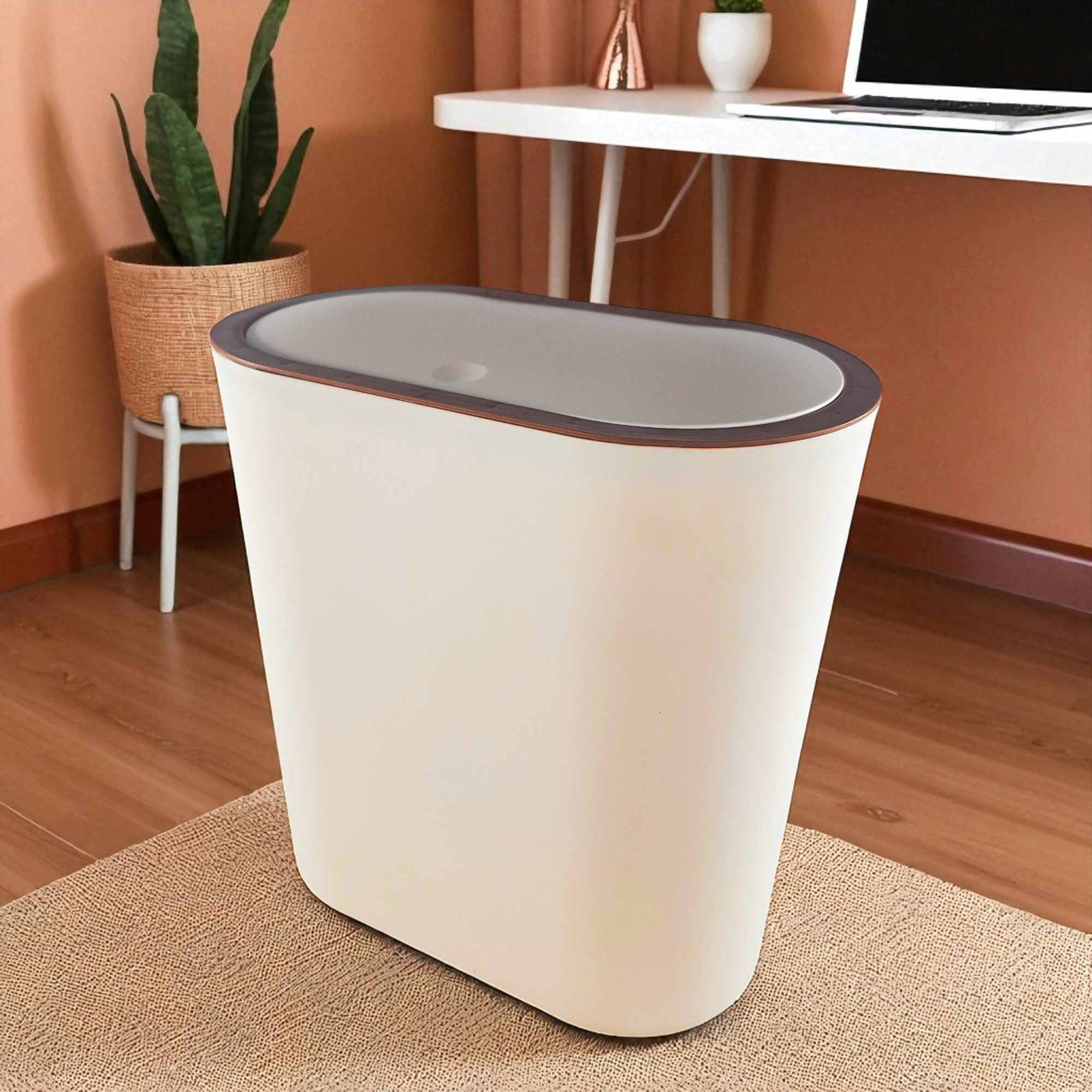 Gambar produk SONGYA Tempat Sampah Minimalis Trash Bin Press Type with Lid - SY-E25201 - 1