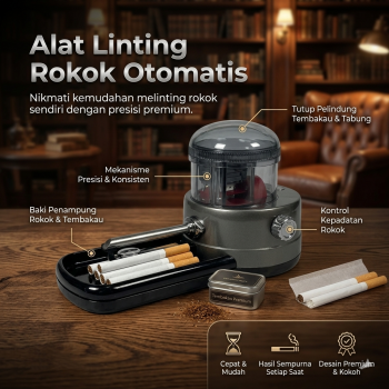 RUKIDO Alat Linting Rokok Otomatis Electric Cigarette Roller with Cone - RS985