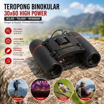 Eyebre Teropong Binocular Mini Portable Outdoor Magnification 30x60 - B411