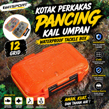 TORSD Kotak Perkakas Pancing Kail Umpan Waterproof Tackle Box 12 Grid - T73