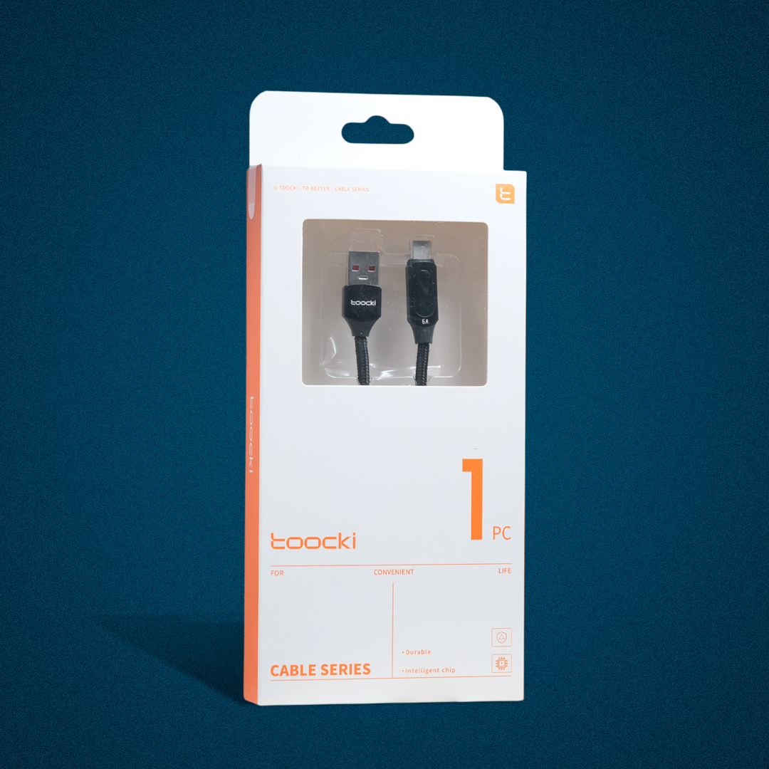 Gambar produk Toocki Kabel Charger USB A to USB Type C Fast Charging Braided 6A 66W 1M - TXCT-XY01/XYA01