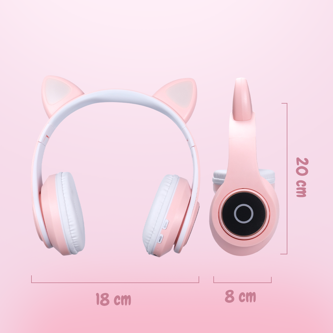 RLoop Headphone Bluetooth 5.0 Cute Cat Ear LED RGB TF Port 400mAh - LX-B39A Gambar produk RLoop Headphone Bluetooth 5.0 Cute Cat Ear LED RGB TF Port 400mAh - LX-B39A