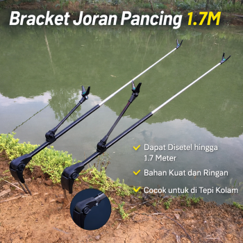 Gambar produk TaffSPORT Bracket Joran Pancing Ikan Adjustable Holder 1.7M - V-003
