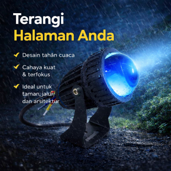 MASHANG Lampu Sorot LED Outdoor Spotlight One Beam Waterproof Blue 10W - MA-220V