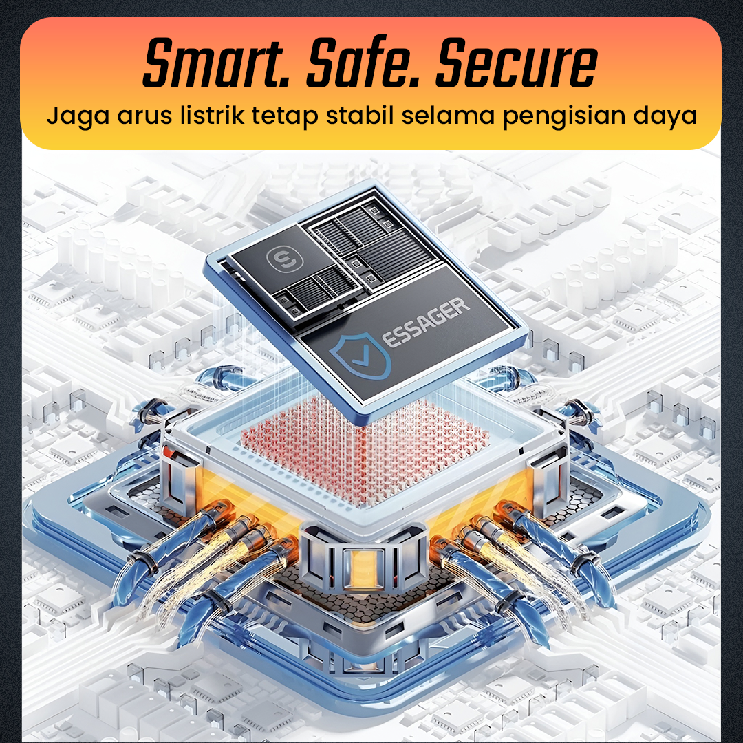 Gambar produk ESSAGER MacLe Kabel Data USB Type A to Type C Fast Charging 100W 1M - ES-X64