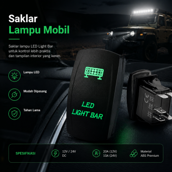 ADPOW Saklar Lampu Mobil Kendaraan Vehicle Switch On Off - AP528