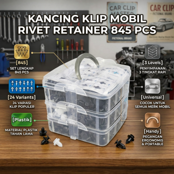 OTOHEROES Kancing Klip Mobil Baut Rivet Trim Retainer Clip 845 PCS - YH45