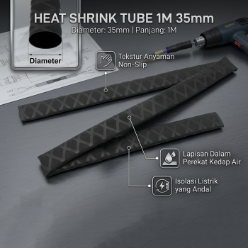 MTLAS Selongsong Pelapis Kabel Insulasi Heat Shrink Tube 1M - JSHR-183