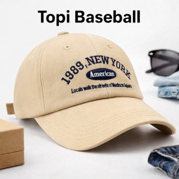 MUJE Topi Baseball Cap Bordir Adjustable 1989 New York - F220