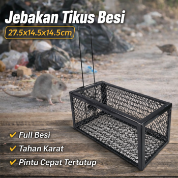 TaffHOME Jebakan Tikus Kandang Besi Automatic Mousetrap - B-23