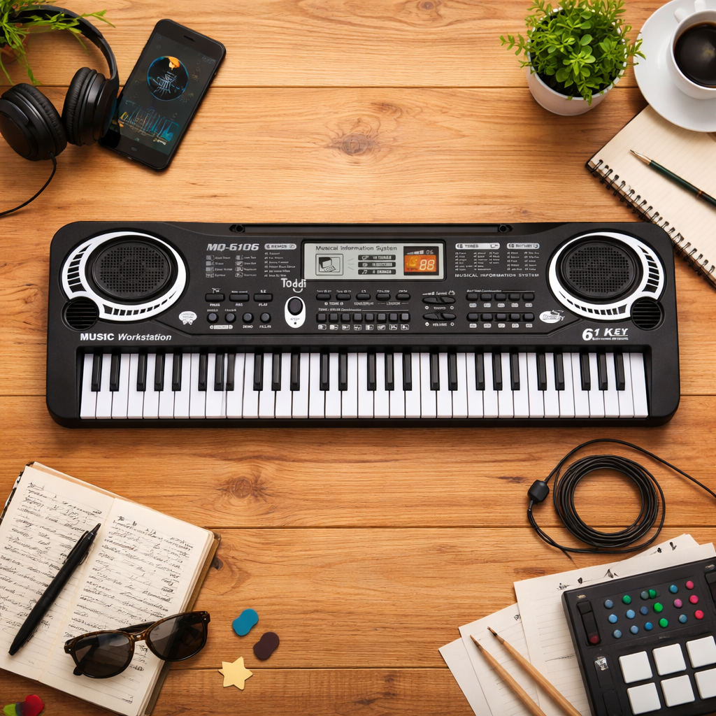 Toddi Organ Piano Digital Electronic Keyboard 61 Keys - MQ-6106 Gambar produk Toddi Organ Piano Digital Electronic Keyboard 61 Keys - MQ-6106 - 1