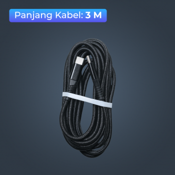 Gambar produk AUFU Kabel Data Type C to Type C Charger Braided Fast Charging 6A 66W 3M - KD66
